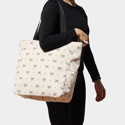 Original Floral Water Resistant Large Tote Bag Shoulder Bag for Gym Beach Travel Daily Bags Upgraded