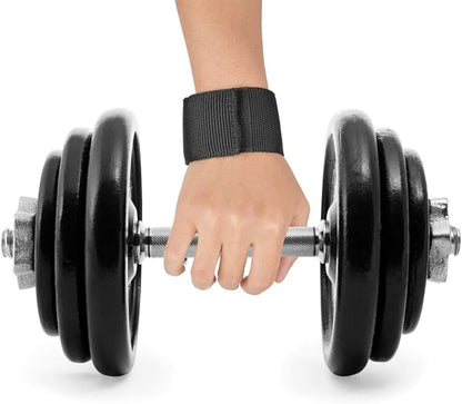 Weight Lifting Hooks Gym Grips Straps 2Pcs Durable Wrist Support for Fitness Training Equipment Steel Material Black Color 276g