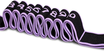 12-Loop Medium Resistance Stretch Band – 127x4cm Yellow Elastic Fitness Strap for Yoga, Pilates, Dance, Rhythmic Gymnastics & Physical Therapy