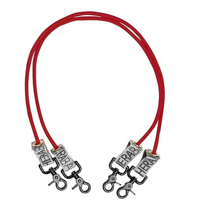THERABAND Resistance Tubing with Connectors for Wall, Rehab & Wellness Station, Medium Level 3, Set of 2, 24-Inch Red Tubing for Physical Therapy, Exercise, Rehab, Clinics & Pilates, Latex Tubes