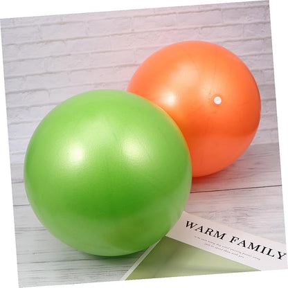 Angoily 2pcs Anti-Burst Yoga Ball Mini Pilates Ball with Thickened PVC Material, Balancing Stability Trainer for Home Fitness and Exercise (15-35cm Random Size, Orange Green)