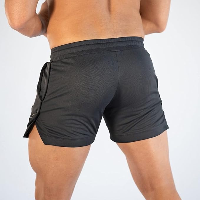 Surenow Mens Running Gym Shorts 3 Inch Breathable Lightweight Athletic Sport Shorts Training Workout Shorts with Pockets