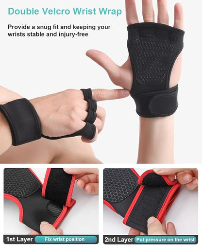 Workout Gloves for Men Workout Gloves Women, Wrist Wraps Wrist Straps for Weightlifting, Versa Grips Lifting Wrist Wraps Weight Lifting Gloves Gym Gloves for Men & Women