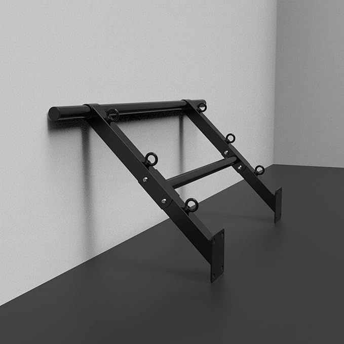 Pull-Up Bars Wall-Mounted Pull-Up Bar, Horizontal Bar for Deep Training with Diagonal Struts Installed On The Side Beams, Home Fitness Equipment