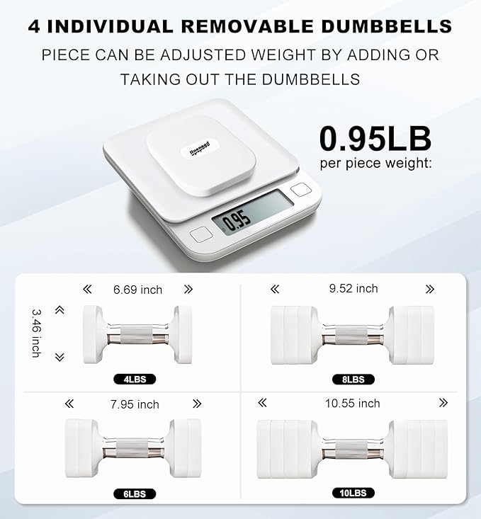 15LB 20LB 30LB 40LB 50LB Adjustable Dumbbell Set Free Weights Dumbbells Set for Women Men Hand Weights Sets Adjust Dumbbell Weight Sets for Home Gym Exercise Workout Strength Training Equipments