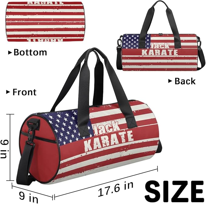 Personalized-Martial-Arts-Gear-Bag for Karate Teakwondo, Custom Jiujitsu Bag for Boys, Karate Teakwondo Bag for Gear Waterproof Lightweight Large USA