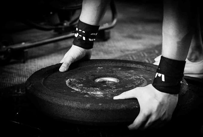 Wrist Wraps for Powerlifting, Strength Training, Bodybuilding, Cross Training, Olympic Weightlifting, Yoga Support - One Size Fits All