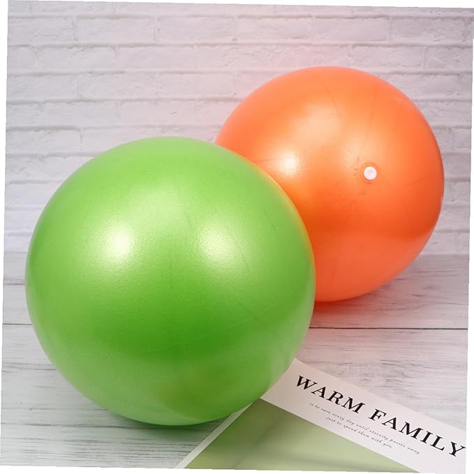 2pcs Thickened Anti-Burst Yoga Ball PVC Pilates Exercise Ball for Fitness Training, Mini Balancing Stability Trainer Suitable for Gym Workout and Yoga