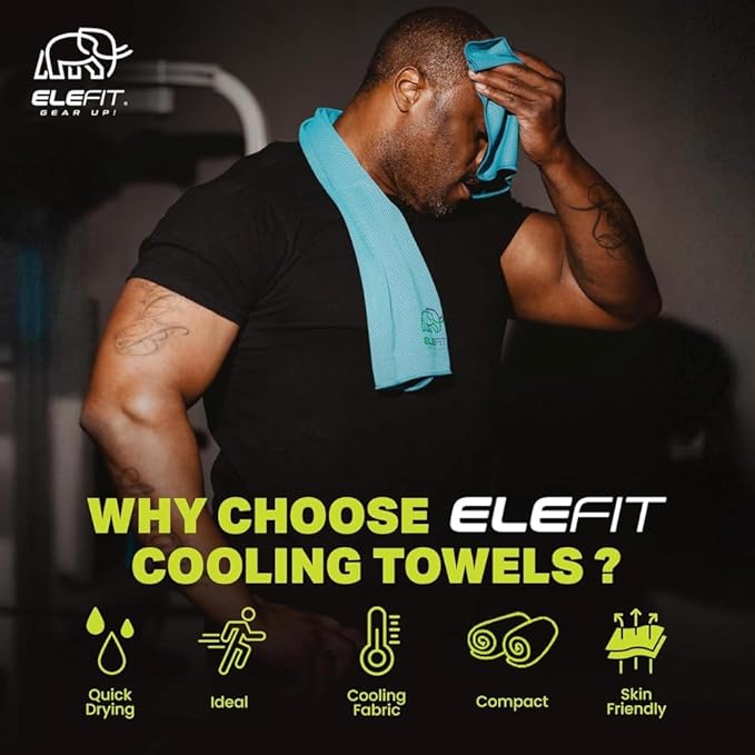 Quick-Drying Cooling Microfiber Gym Towels: Ideal for Comfortable Workout, Running, Yoga, Hiking, Trekking, Walking, Camping, and Family Outdoor Adventures - Lightweight, Portable, Sweat-Wicking
