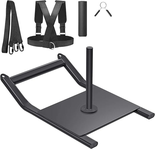 Kipika Weight Sled, Workout Sled, Fitness Strength Training Sled, Speed Training Sled for Athletic Exercise, Speed Improvement, Easily Through Obstacles, Suitable for 1" & 2" Weight Plate