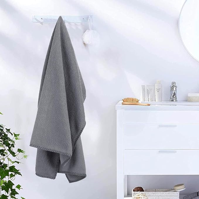 JML Extra Large Bath Towels, Microfiber Bath Sheet Towels for Body, 2 Pack 35" x 70", Oversized, Soft, Super Absorbent, Fast Drying, Perfect forSauna, Shower, Sport, Fitness, Yoga, Grey