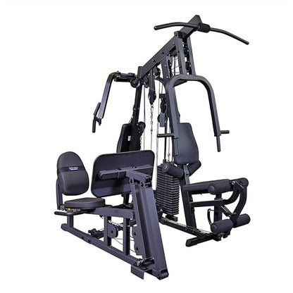 Body-Solid (EXM2500BLPS/300) Multi-Station Home Gym Machine, Arm & Leg Strength Training Functional Exercise Workout Station, 310lbs. Black Weight Stack with Leg Press