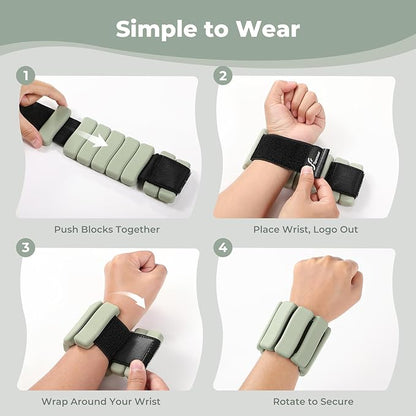 Sportneer Ankle & Wrist Weights Set of 2 (1LB/2LB Each) for Women Men Comfortable Arm Leg Weight for Pilates, Running, Walking, Workout, Yoga, Water Aerobics, Pool Exercises