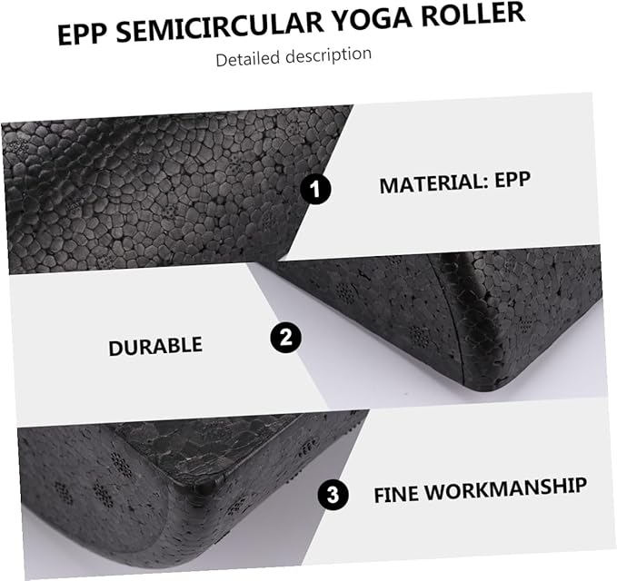 Happyyami 2pcs Semicircular Epp Yoga Roller Massage Column for Muscle Therapy and Fitness, Pressure Point Foam Roller for Deep Tissue Massage and Exercise