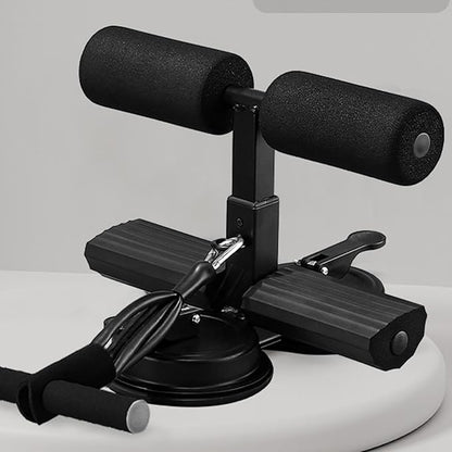 Sit-Up Device, Adjustable Height Suction Cup Abs Exercise Trainer, 325KG Multifunctional Core Training Equipment for Home, Office, and Gym Workouts, Comfortable Training Supplies