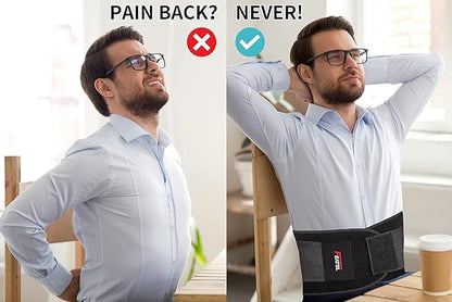 FEATOL Breathable Back Brace with Lumbar Pad for Women & Men, Support Belt for Lower Back Pain Relief for Herniated Disc, Sciatica, Scoliosis S/M (Waist Size:24.4''-29.8'')