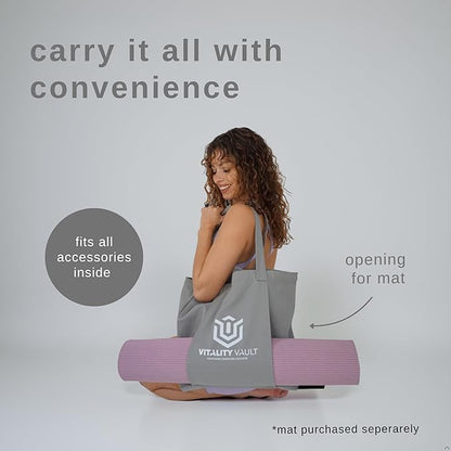 Pilates Pro Power Pack - Workout Essentials - 2.2lb Hand Weights, 2.2lb Ankle Weights/Wrist Weights, Resistance bands, Pilates Ball, Canvas Tote Bag - For Beginners or Advanced - Home or Gym/Studio Use.
