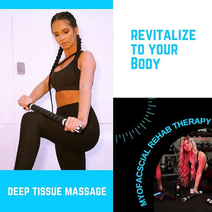 NuRich Muscle Roller and Body Myofascial Trigger Point Release Massage Stick for Athletes, Trainers, or Gyms to Help The Rolling Out of Muscles, Relieving Muscle Pain, Cramping, and Muscle Soreness