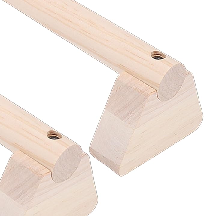 Focket 2 Pcs Wood Push Up Bars, Wooden Parallettes Bars with Non Slip Pads, Pushup Handles Calisthenics Equipment for Handstand Training, Home Fitness Equipment for Men Women