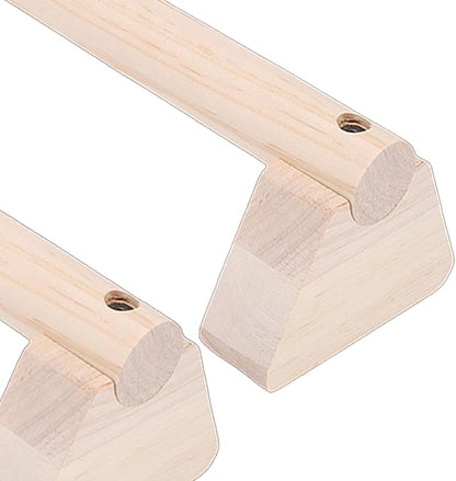 Focket 2 Pcs Wood Push Up Bars, Wooden Parallettes Bars with Non Slip Pads, Pushup Handles Calisthenics Equipment for Handstand Training, Home Fitness Equipment for Men Women