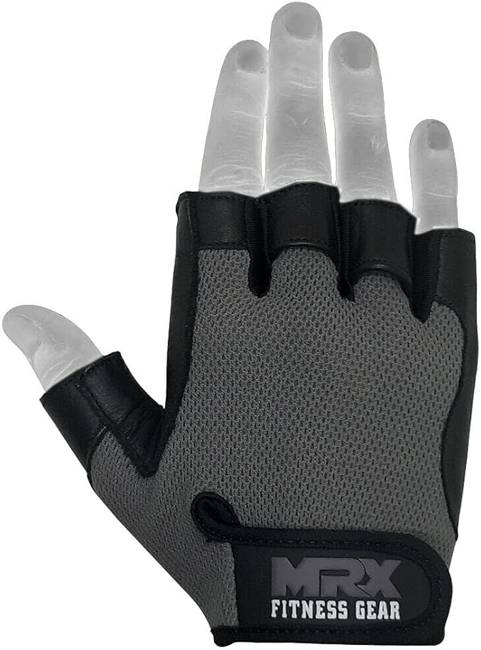 Weightlifting Gloves Leather Palm Grip Half Finger Body Building Gym Glove for Exercise Training Fitness Workout Men Women Lifts Made Spandex Materials, Including Genuine Amara Leather