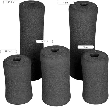 Foam Foot Pads Rollers Two Pair for Home Gym Exercise Machines Equipments Replacements with 1 Inch(2.5cm) Rod (Foam 5.71" X 2.95" Od X 0.87" Id)