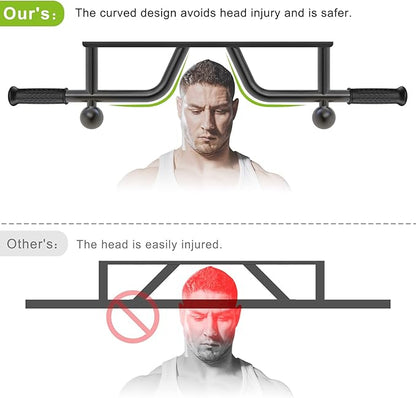 SELEWARE Heavy Duty Welded Pull Up Bar, Versatile Doorway Wall Mount, Joist Mounted, and Ceiling Mounted Chin Up Bars, Thick Metal Sturdy Construction for Full Body Workouts Support 500 lbs
