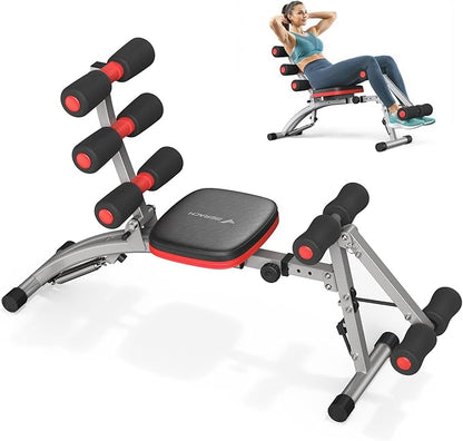 MERACH Ab Machine, Multi-Functional Adjustable Ab Trainer, Ab Workout Bench for Home Gym, Sit Up Machine for Abdominal, Exercise Chair for Full Body Workout