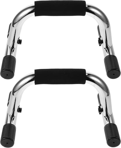 Push up Bars and Handles Steel Pushup Stands with Anti-slip Grips for Arm and Core Workout Home Gym Fitness Equipment Set for Full-body Strength Training