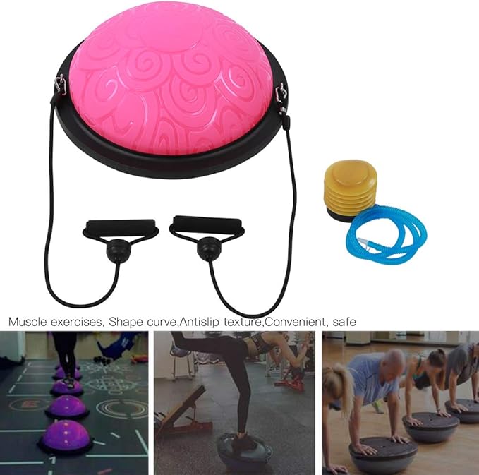 Balancing Half Ball Trainer Fitness Equipment Enhance Adjustment Stability, Purple 18.1x18.1x7.9 Inch