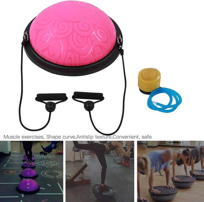 Balancing Half Ball Trainer Fitness Equipment Enhance Adjustment Stability, Purple 18.1x18.1x7.9 Inch