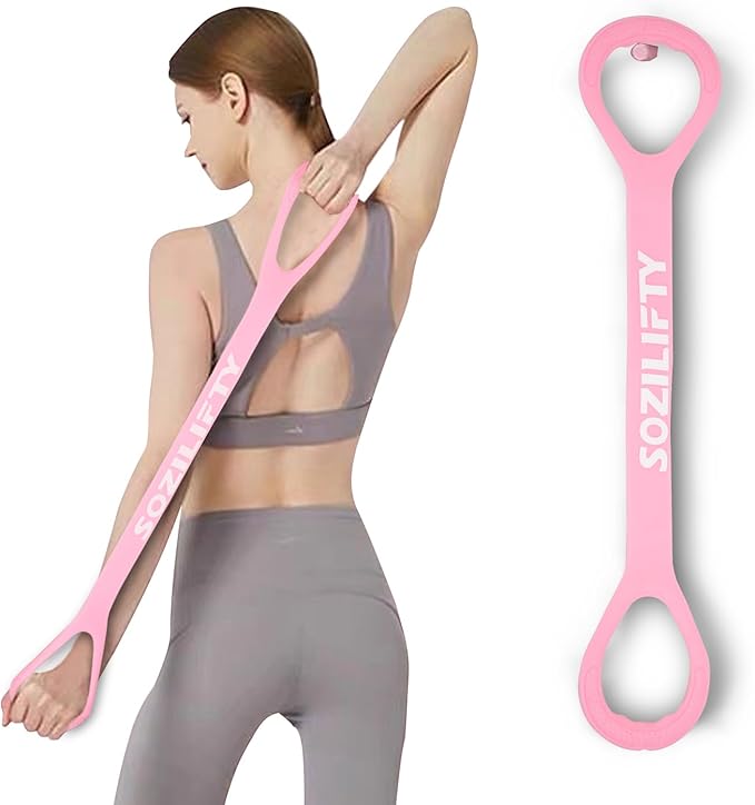 Figure 8 Resistance Band (Upgraded),Elastic Band, Stretch Bands, with Storage Bag, for Arm,Shoulder, Back,Leg Stretching Workout, Portable Home Office Elastic Ropes for Yoga, Pilates