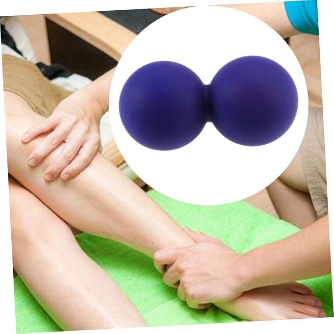 SECFOU Peanut Massage Ball Set Solid Silicone Myofascial Balls for Muscle Relief Physical Therapy and Yoga for Sore Back and Trigger Point Therapy
