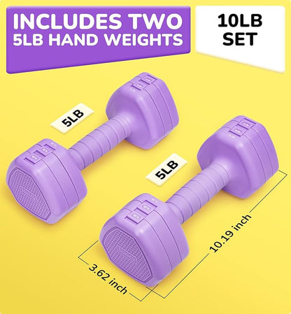 10LBS 20LBS 30LBS Dumbbells Adjustable Dumbbell Set of 2, Hand Weights for Women Men Free Weight Dumbbells Sets for Home Gym & Outdoor Exercise Workout Strength Training Equipments
