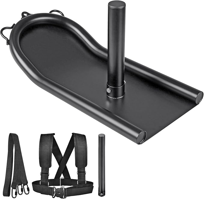 Kipika Weight Sled, Workout Sled, Fitness Strength Training Sled, Speed Training Sled for Athletic Exercise, Speed Improvement, Easily Through Obstacles, Suitable for 1" & 2" Weight Plate