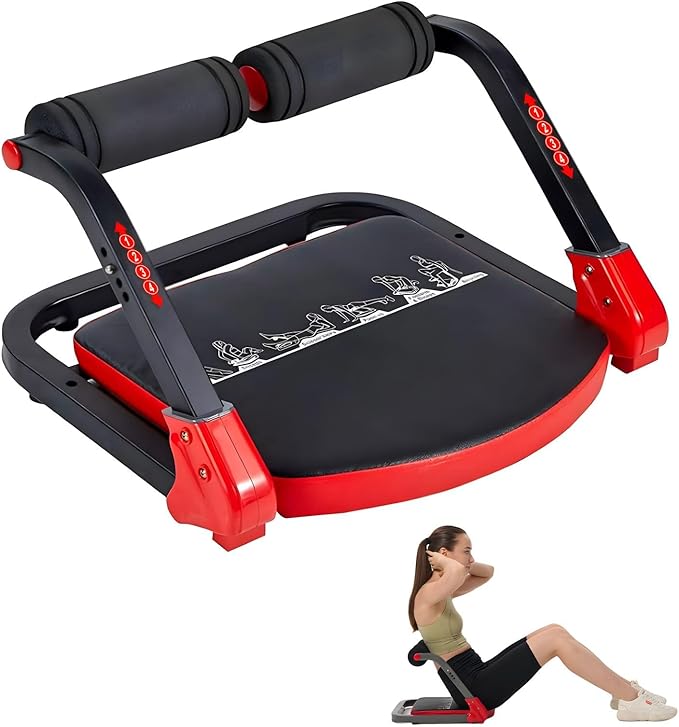 HOTSWEAT Ab Machine, Sit Up Exercise Equipment, Ab Workout Equipment with 3 Adjustable Resistance, Ab Trainer for Stomach Workout with 330 LBS Weight Capacity, Foldable Ab Crunch Machine for Home Gym