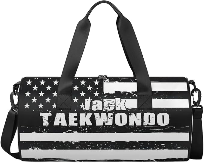 Personalized-Martial-Arts-Gear-Bag for Karate Teakwondo, Custom Jiujitsu Bag for Boys, Karate Teakwondo Bag for Gear Waterproof Lightweight Large USA