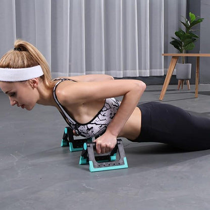 Push-up Bracket and Push-up Rack Set, Blue Indoor Exercise Fitness Supplies, Sturdy Hand Holder for Home Strength Training and Calisthenics Equipment