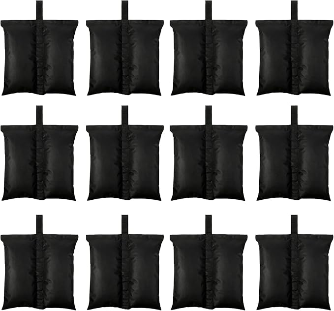 Sratte 12 Sand Bags for Weight Tent Weight Bags Canopy Weights Sand Bags Waterproof Canopy Tent Sandbags for Pop up Canopy Tent Legs Patio Gazebo Umbrella Base Pool Ladder Outdoor