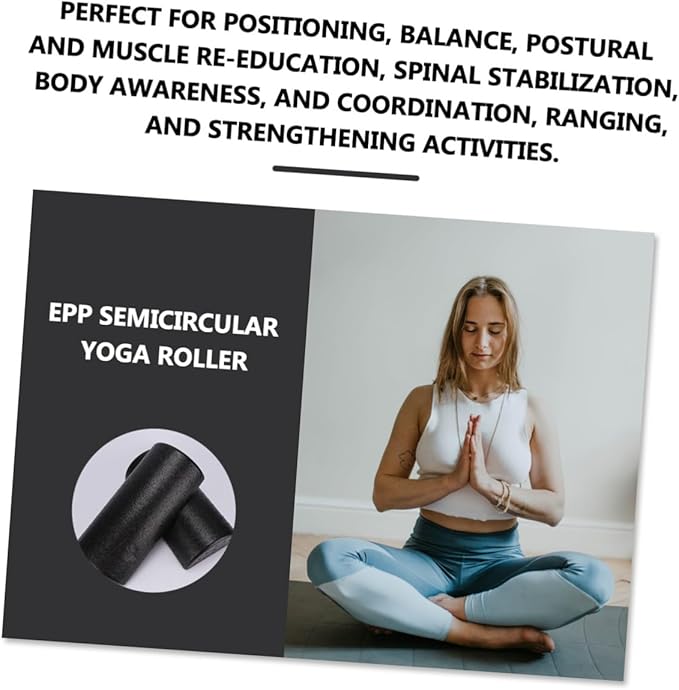 Happyyami 2pcs Semicircular Epp Yoga Roller Massage Column for Muscle Therapy and Fitness, Pressure Point Foam Roller for Deep Tissue Massage and Exercise