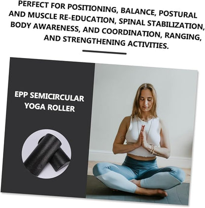 Happyyami 2pcs Semicircular Epp Yoga Roller Massage Column for Muscle Therapy and Fitness, Pressure Point Foam Roller for Deep Tissue Massage and Exercise