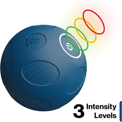 Muscle Recovery Kit | MyoSphere Vibration Massage Ball & MyoBelt Accessory | Target deep Muscle Layers, Easing Tension in The Back, Neck, Shoulders, arms, HIPS, Glutes, and Legs. (Nobol Blue)