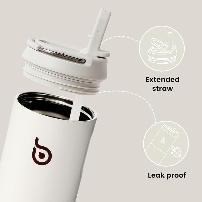 BOTTLE BOTTLE Insulated Water Bottle 24oz with Straw Lid and Handle for Sports Travel Gym Stainless Steel Water Bottles Double-Wall Vacuum Metal Leak Proof BPA-Free
