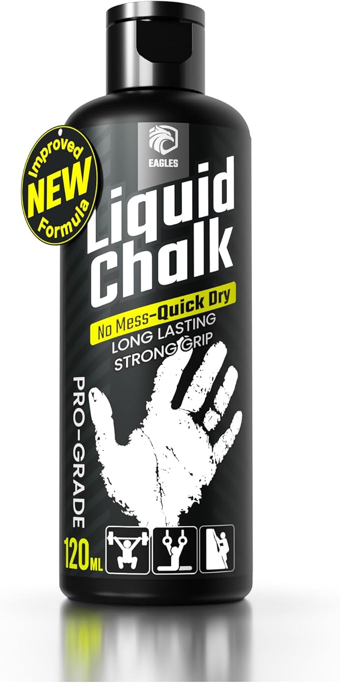 EAGLES Pro Grade Gym Liquid Chalk 50, 120 or 280ml Mess-Free Chalk for Weightlifting, Gymnastics Rock Climbing, Pole Grip, Sports Dries in Seconds - Sweat-Resistant and Long Lasting