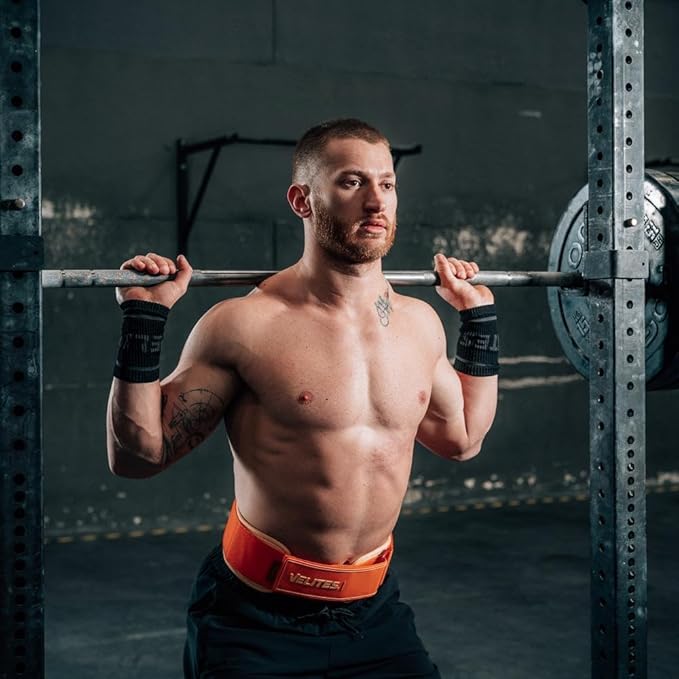 Velites - Weightlifting Lumbar Support Belt - Official of the Royal Spanish Weightlifting Federation - Extra-adherent Velcro - For Deadlifts, Squats, Snatches and Cleans