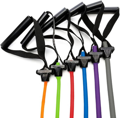 Power Systems Versa Tube Plus Resistance Bands with Handles 48" Exercise Tubing, Multiple Resistance Levels for Strength Training, Home Gym, Physical Therapy & Travel