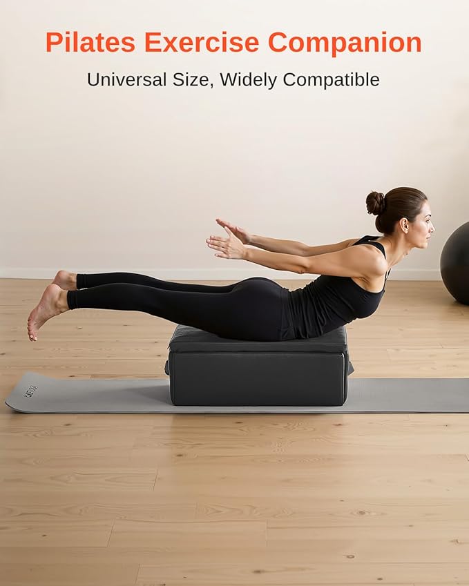 VEVOR Pilates Reformer Accessories for Home Gym, Include Reformer Box/Chair/Spine Corrector/Wall Mounted Machine/Jump Board/Foldable & Dual Resistance Springs