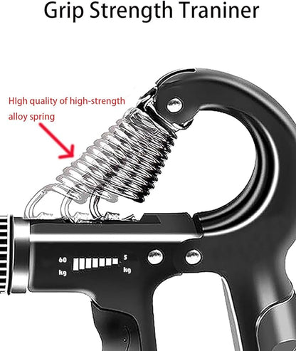 2 Pack Hand Grip Strength Trainer for Muscle Building with Counter, Adjustable Resistance 10-130 lbs, Wrist Forearm Strengthener Finger Strengthener