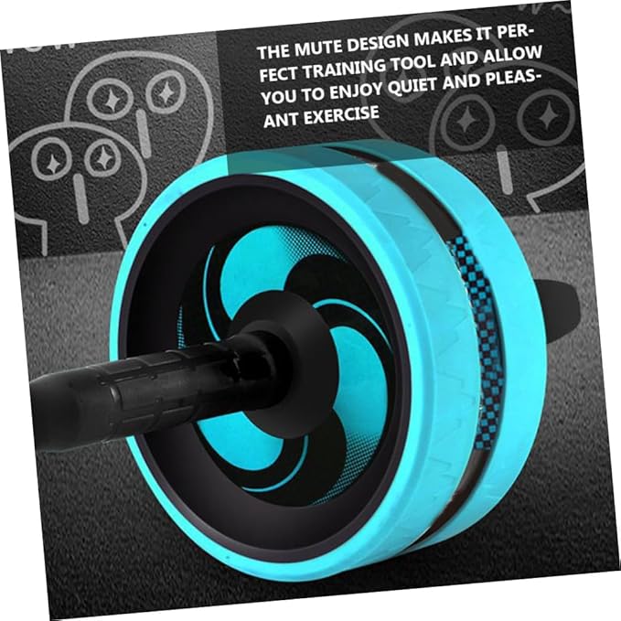 Milisten Silent Ab Roller Wheel with Knee Pad Fitness Equipment for Core Strength Adjustable Abdominal Exercise Tool for Home Workouts Suitable for Beginners and Advanced Users