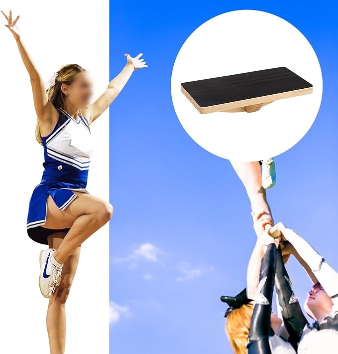 Cheer Balance Trainer, Wooden Cheer Flyer Stand, Cheer Stand for Cheerleading Flyer Balance, Cheer Flyer Stand Balance and Flexibility Trainer for Flexibility Core Strength (For Experienced Person)